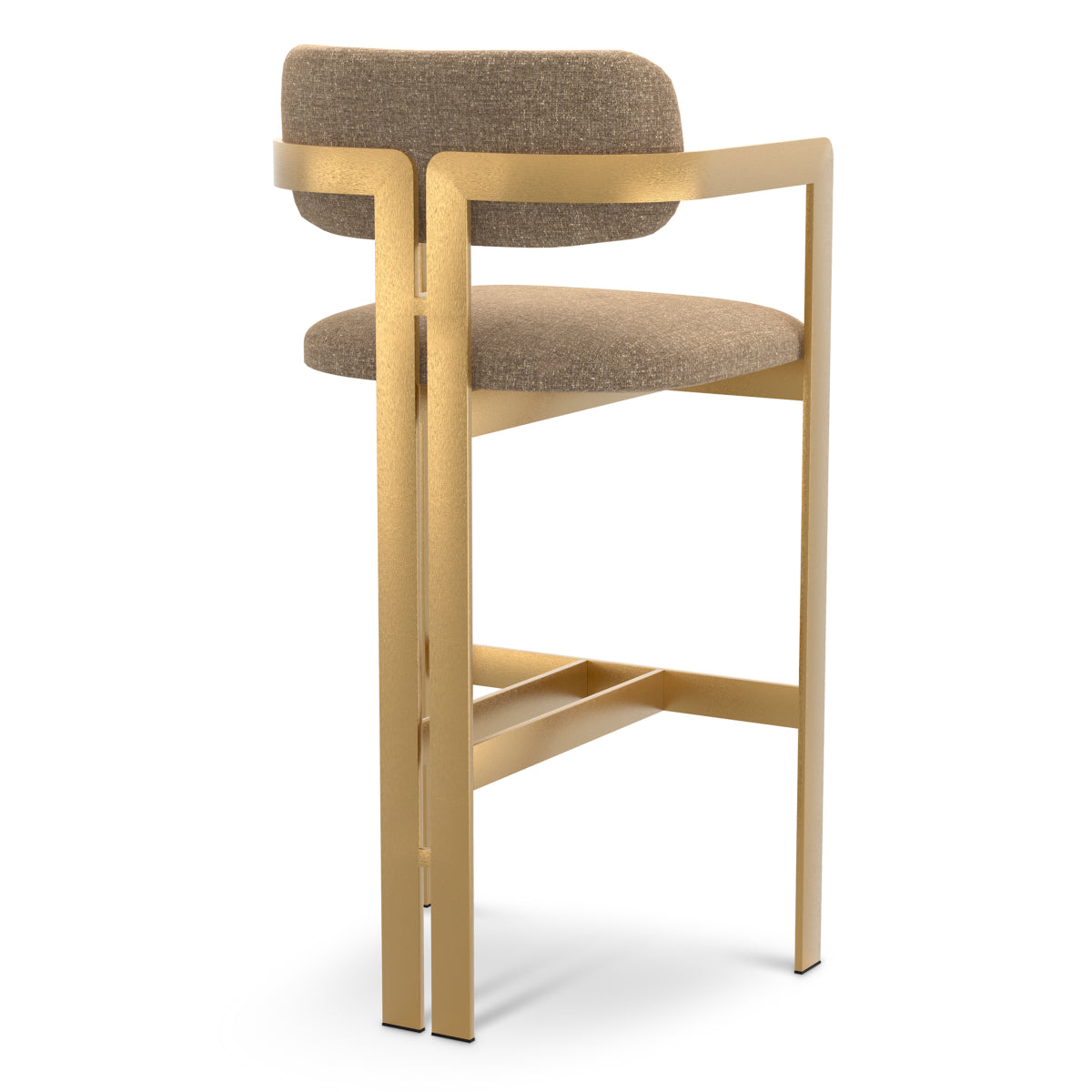 Hastings Brown Gold Frame Bar Stool Donato | A