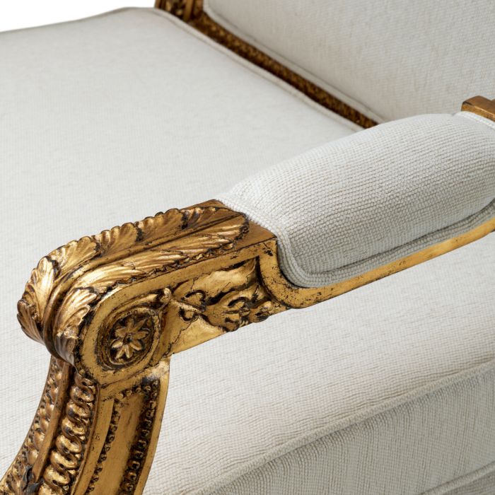 Chair Louis gold finish sentier cream