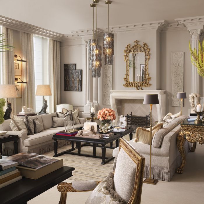 Wall Object Acanthus sandstone finish