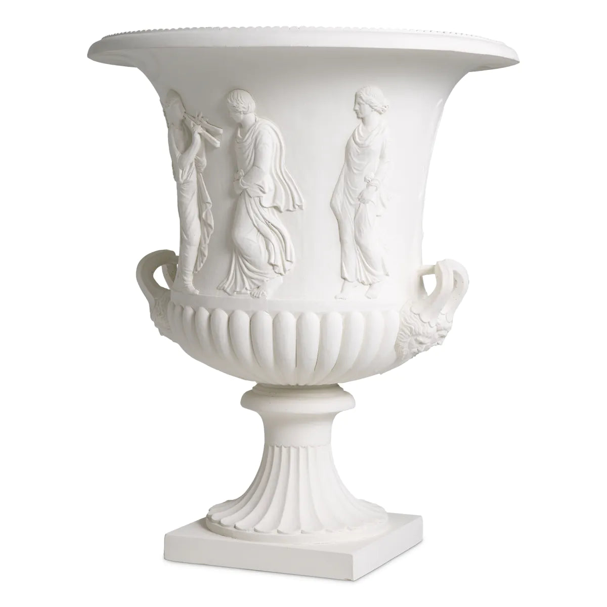 White Classical Relief Vase Calyx-Krater | Eichholtzmh.com