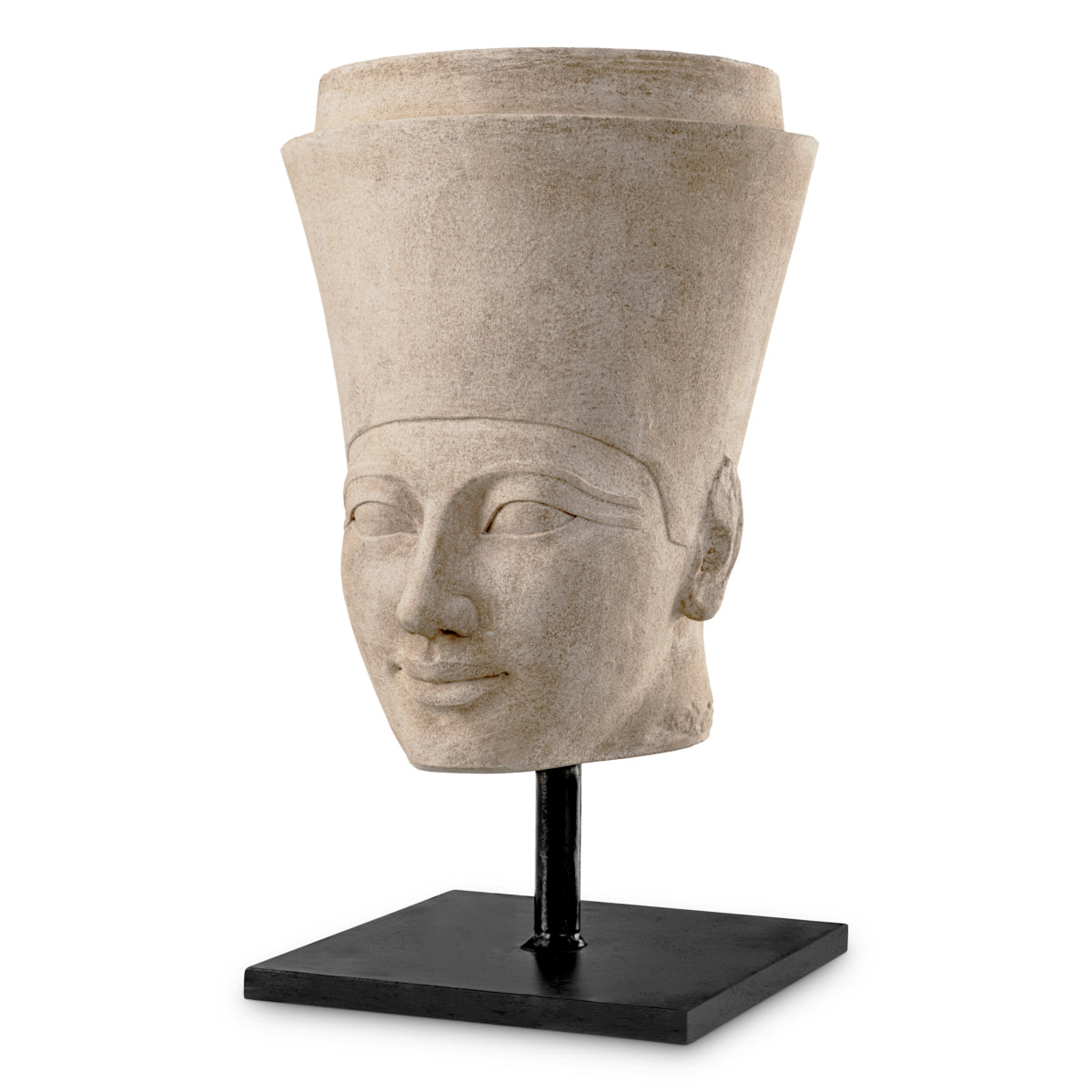 Carved Sandstone Statue Bust of Hatshepsut | Eichholtzmh.com