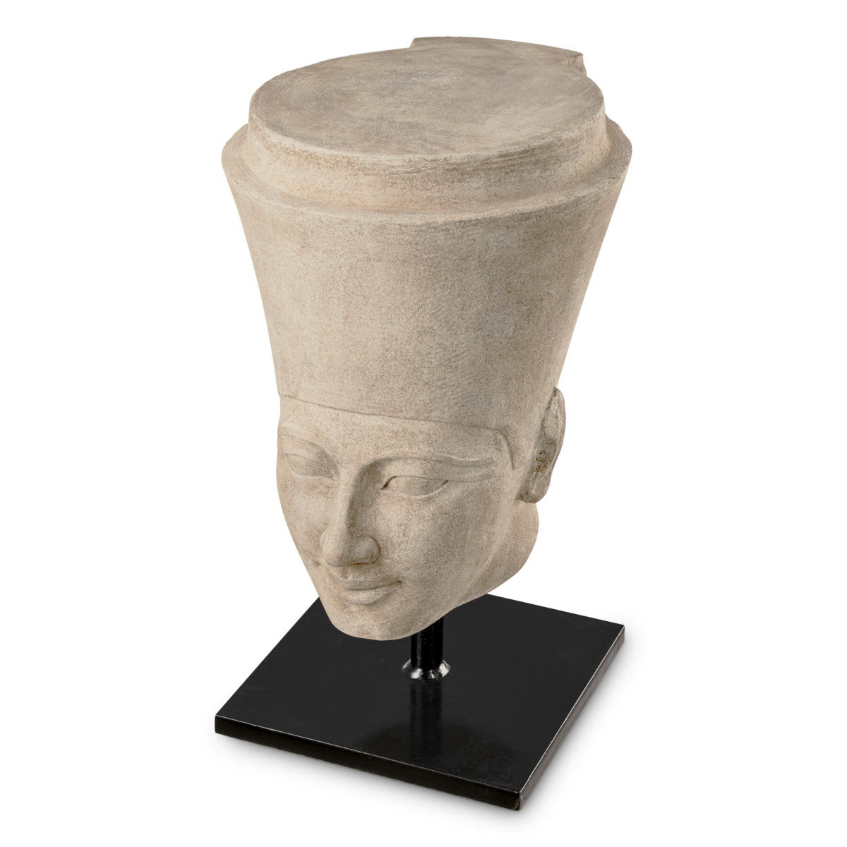 Carved Sandstone Statue Bust of Hatshepsut | Eichholtzmh.com