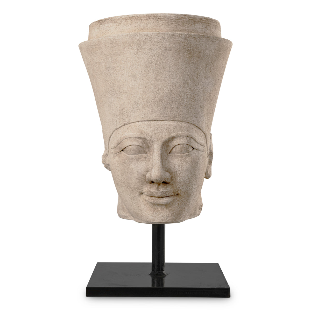 Carved Sandstone Statue Bust of Hatshepsut | Eichholtzmh.com