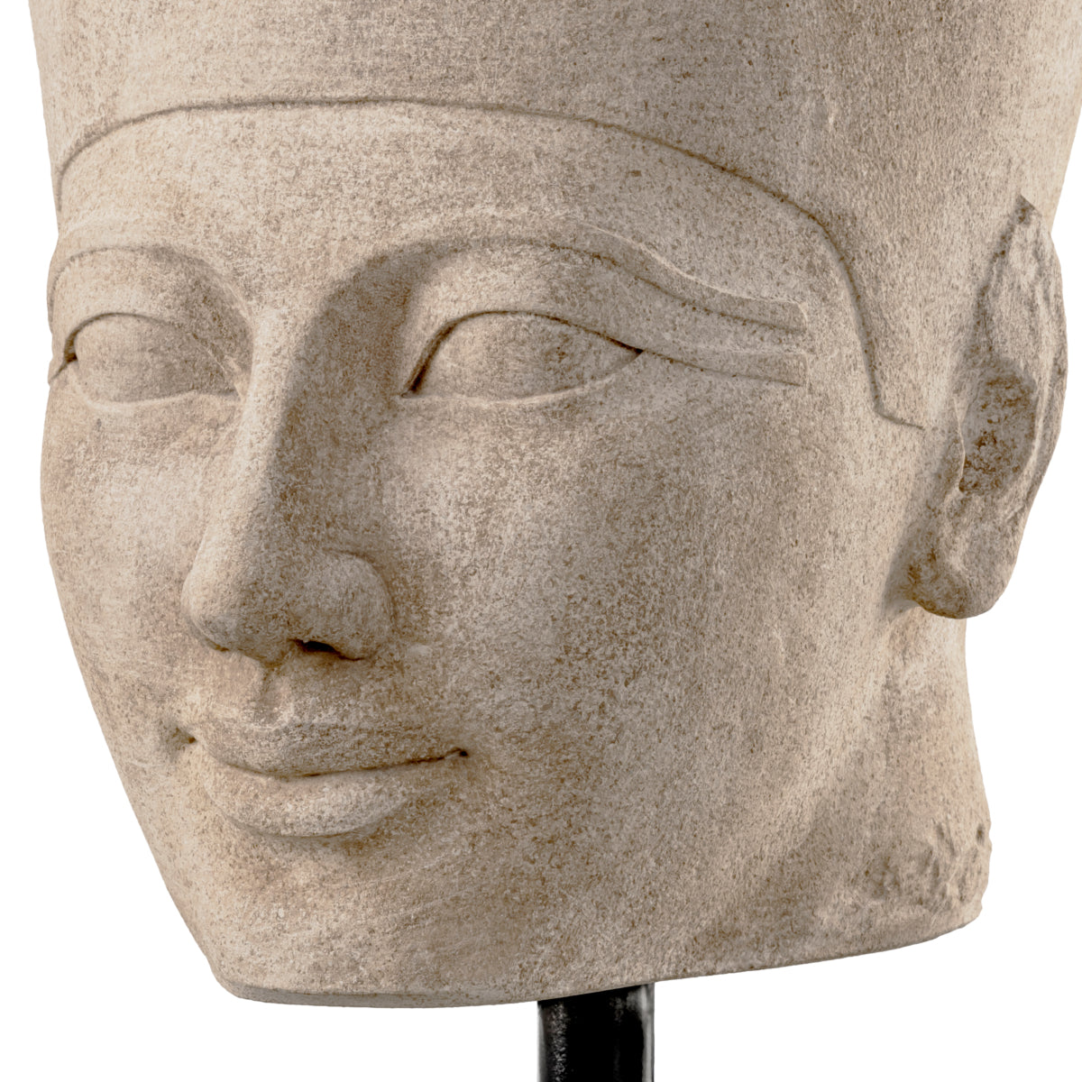 Carved Sandstone Statue Bust of Hatshepsut | Eichholtzmh.com