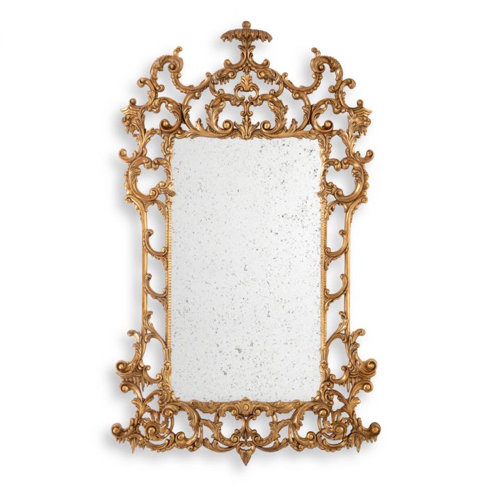 Mirror Rococo antique gold finish