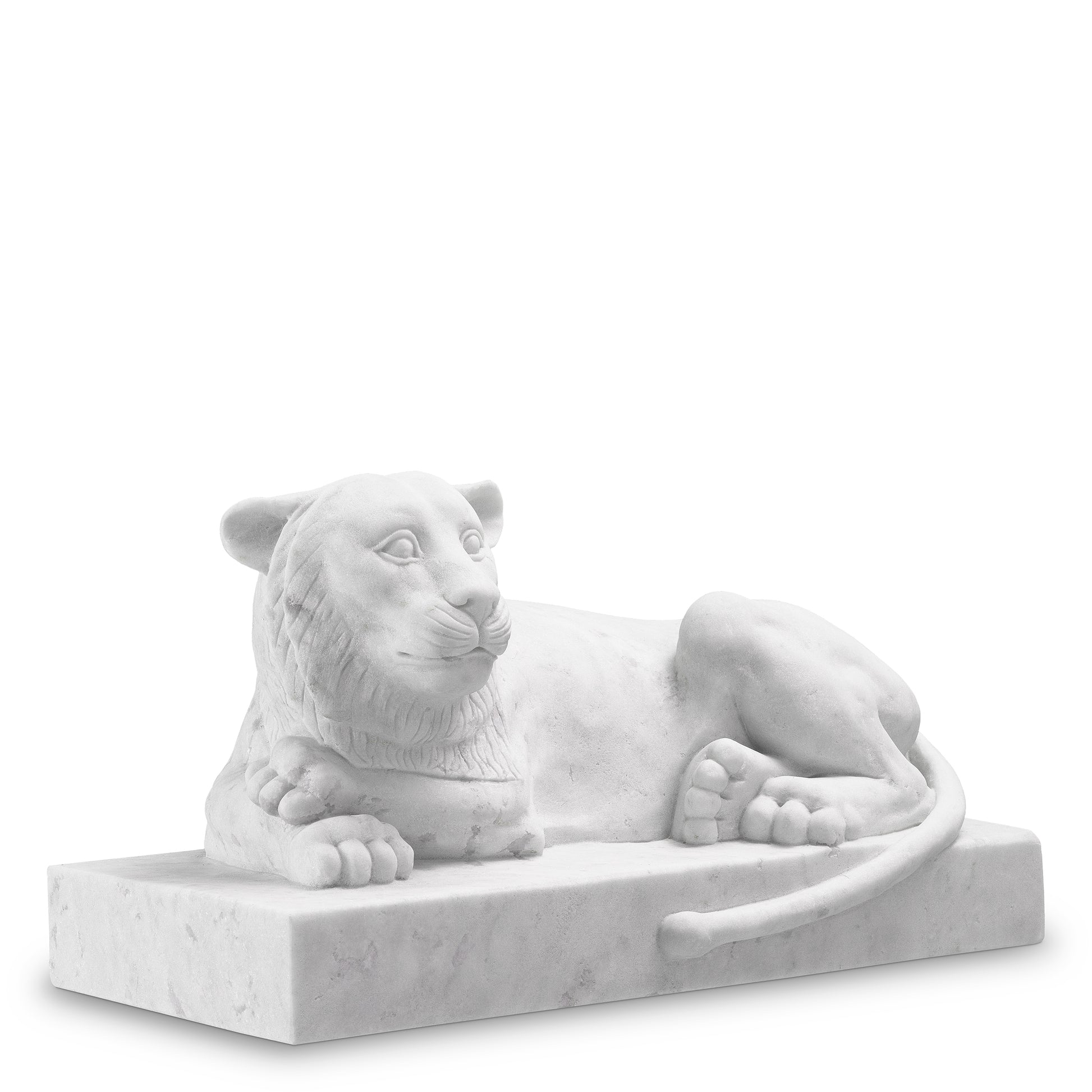 White Marble Sculpture Reclining Lion | Eichholtzmh.com