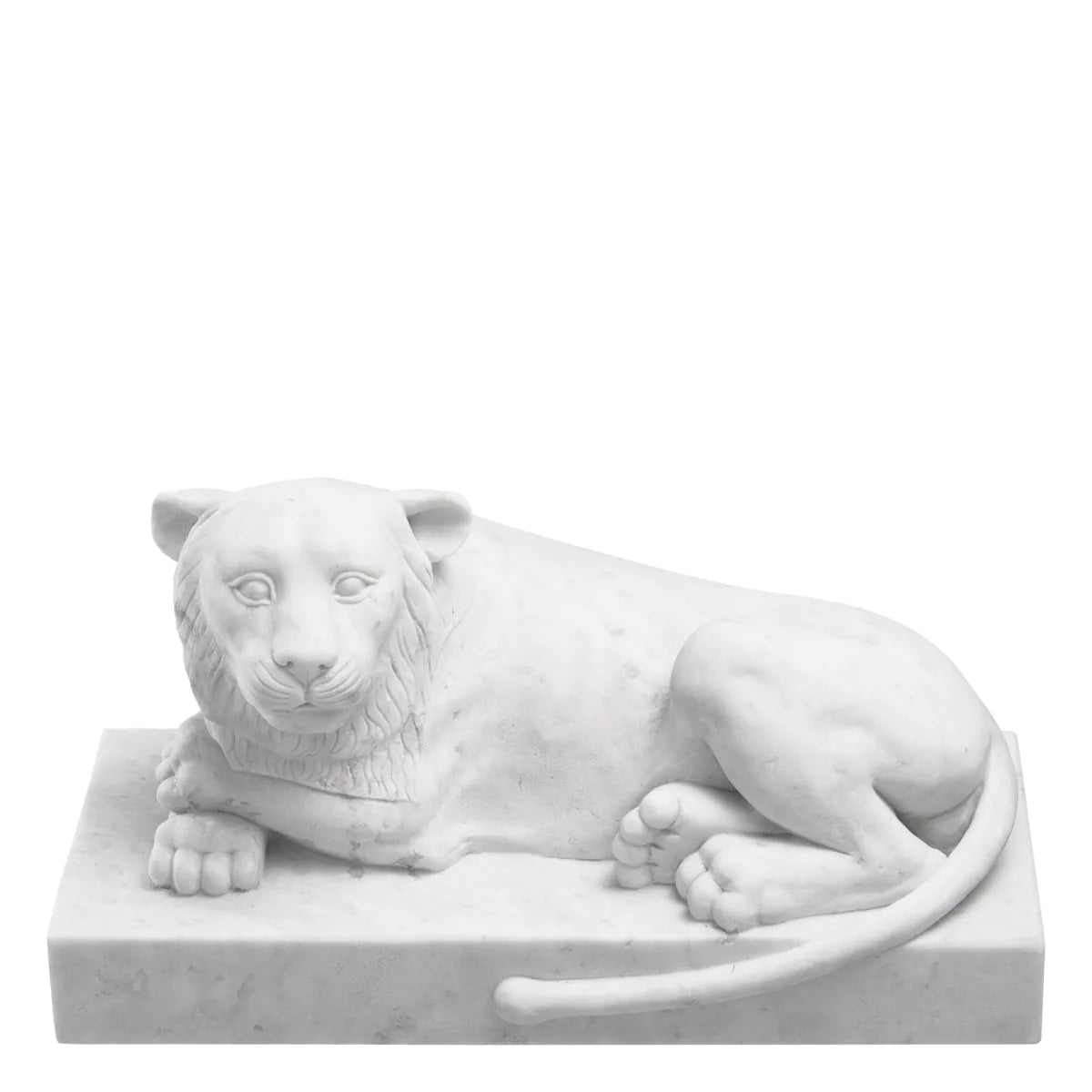 White Marble Sculpture Reclining Lion | Eichholtzmh.com