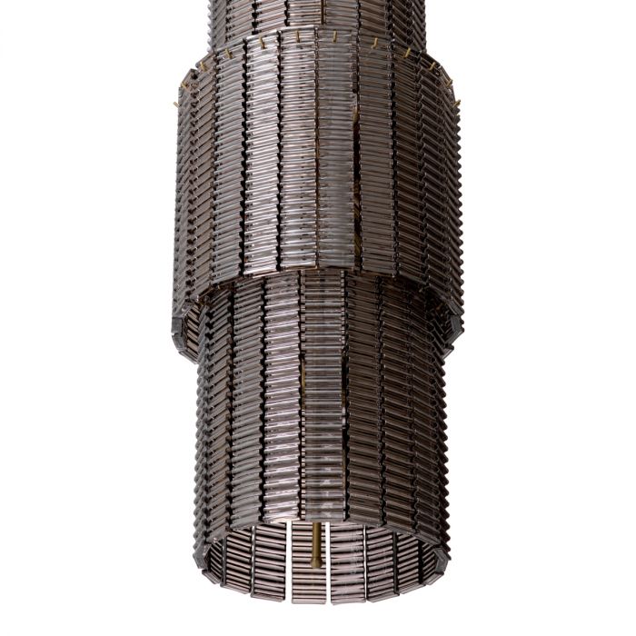 Chandelier Imperial brushed brass finish smoke glass