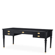 Black 5-Drawer Desk Wimbledon | Eichholtzmh.com