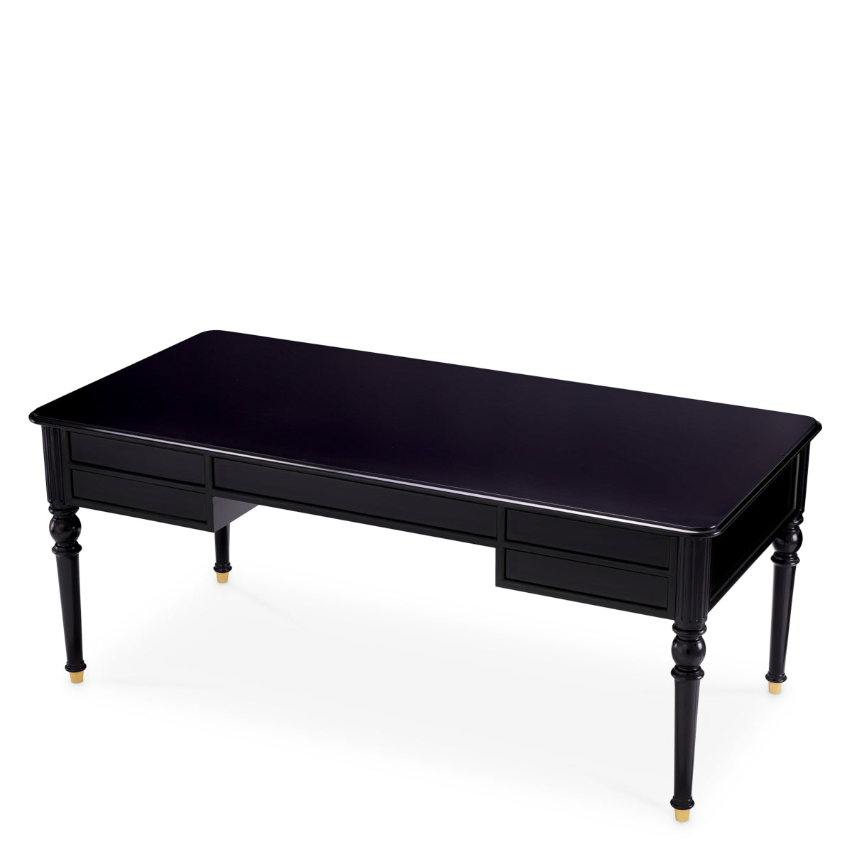 Black 5-Drawer Desk Wimbledon | Eichholtzmh.com