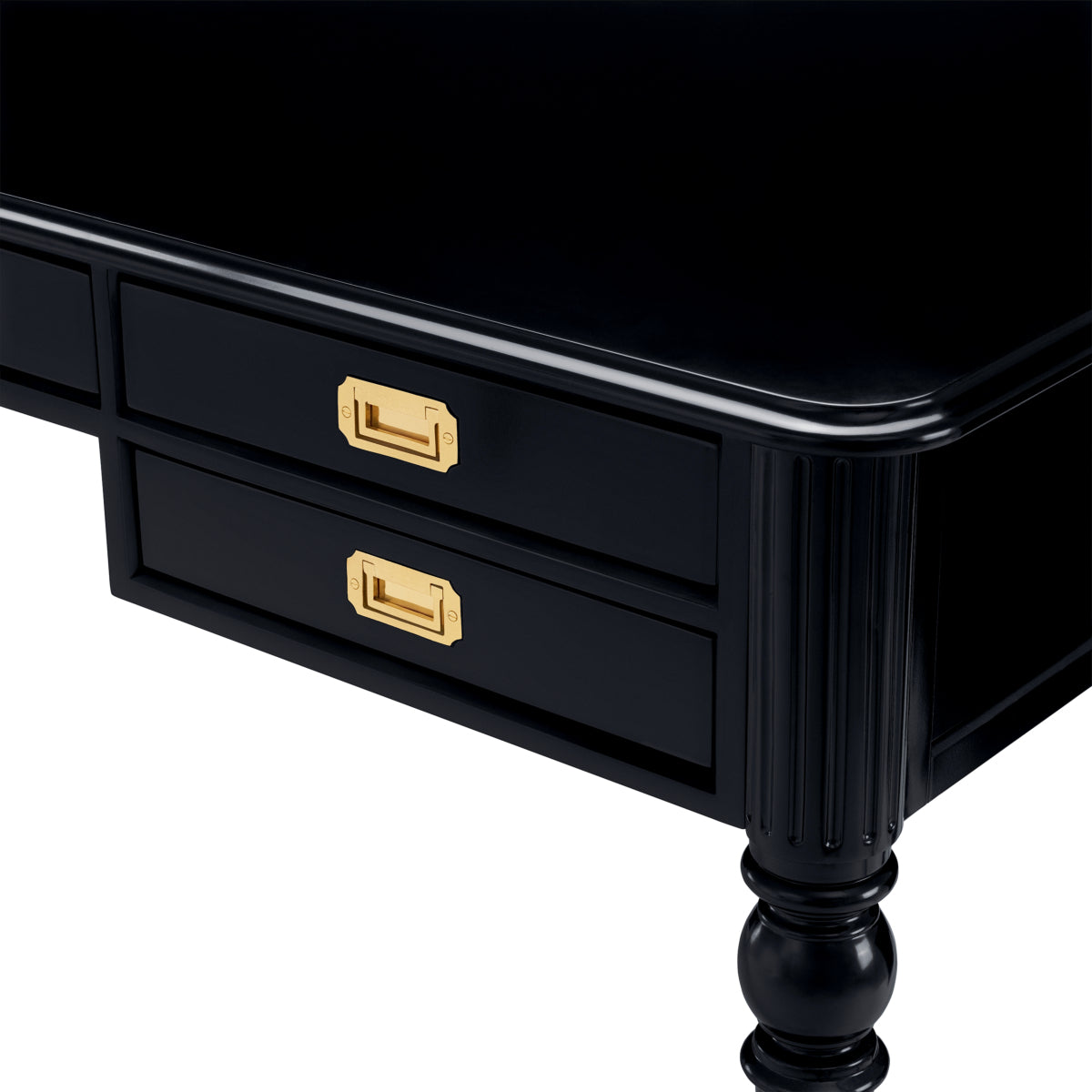 Black 5-Drawer Desk Wimbledon | Eichholtzmh.com