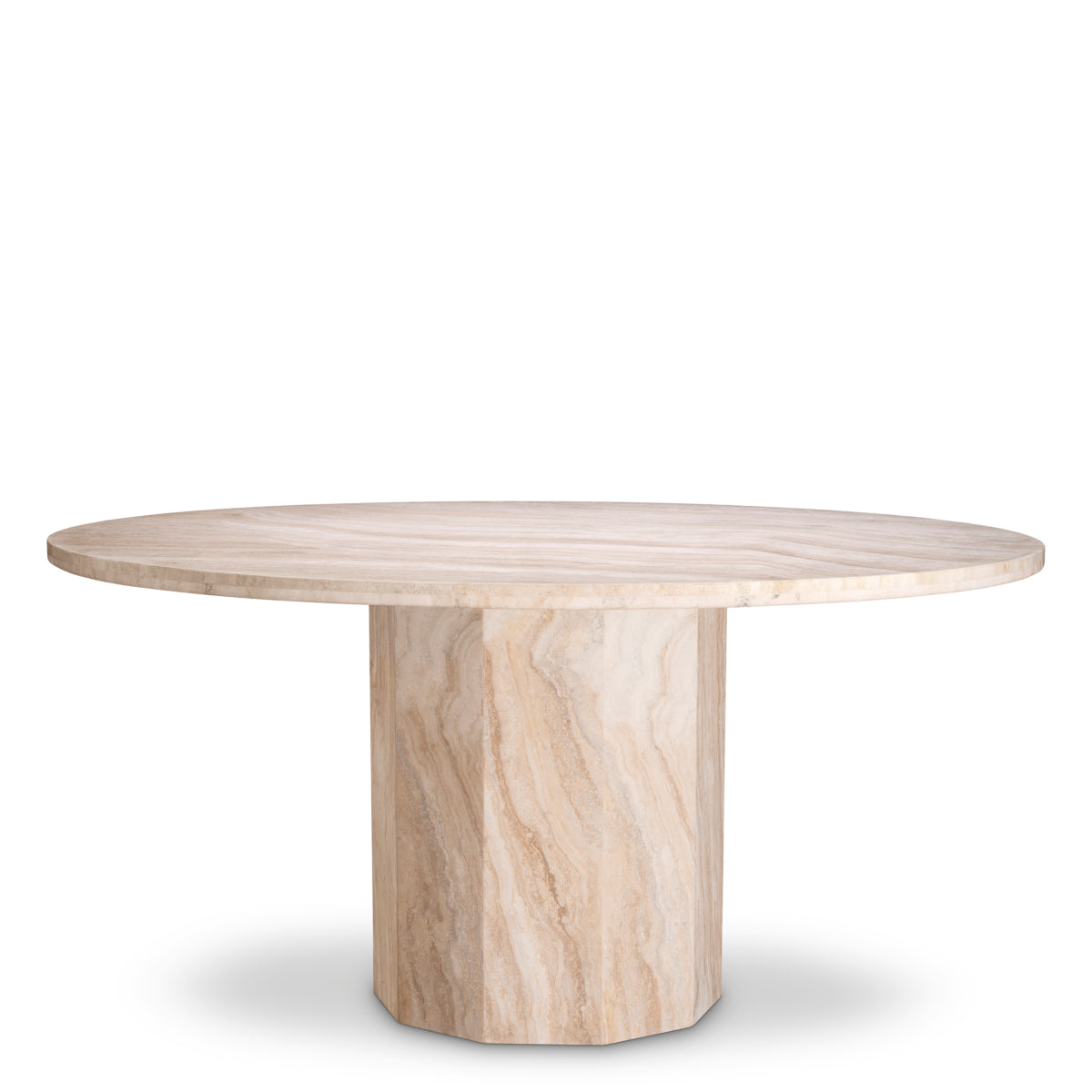 Round Travertine Dining Table Florence | Eichholtzmh.com