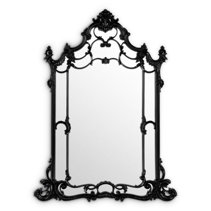 Mirror Chippendale black finish