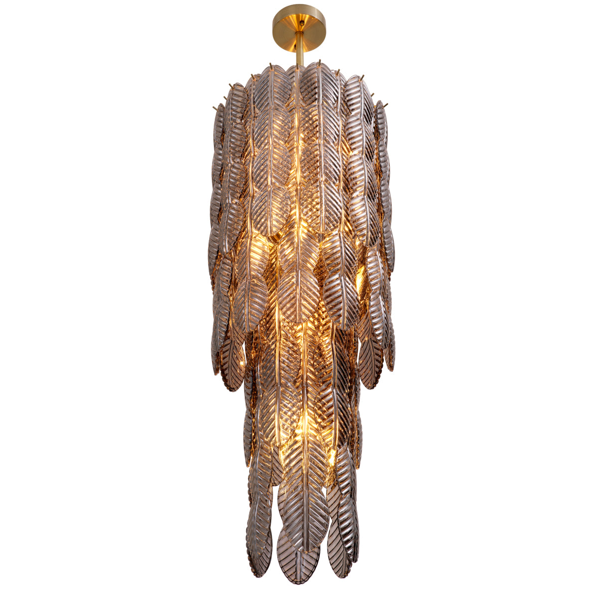 Smoke Glass Palm Chandelier Sahure | Eichholtzmh.com