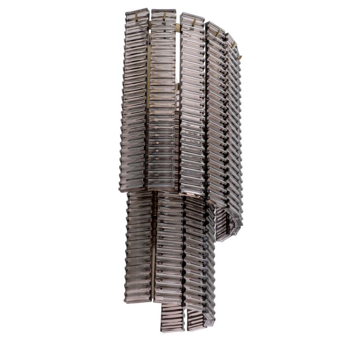 Wall Lamp Imperial brushed brass finish smoke glass