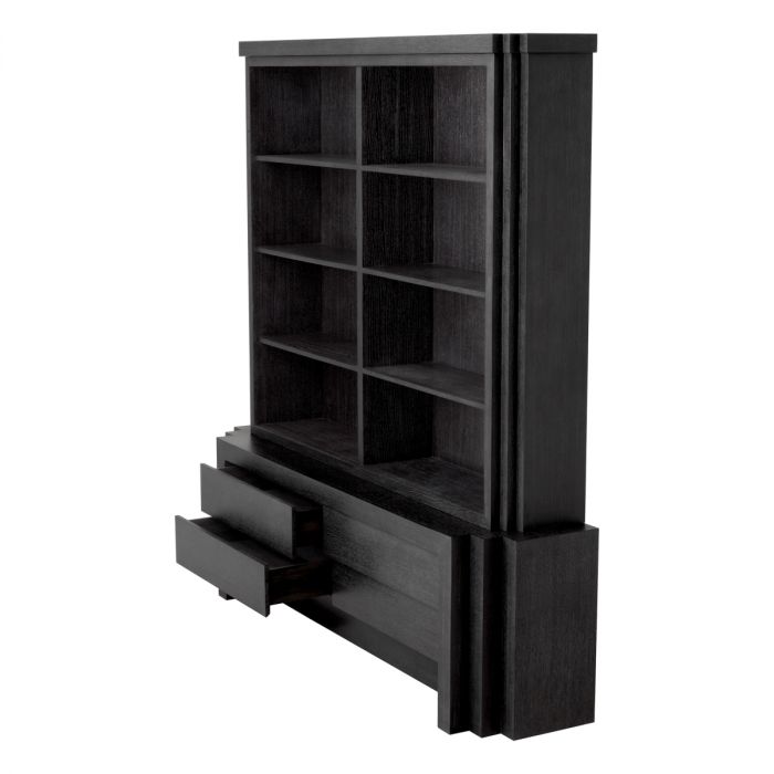 Cabinet Metropolitan L charcoal grey oak veneer