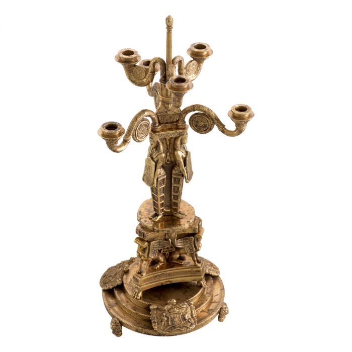 Candle Holder Decaix vintage brass finish