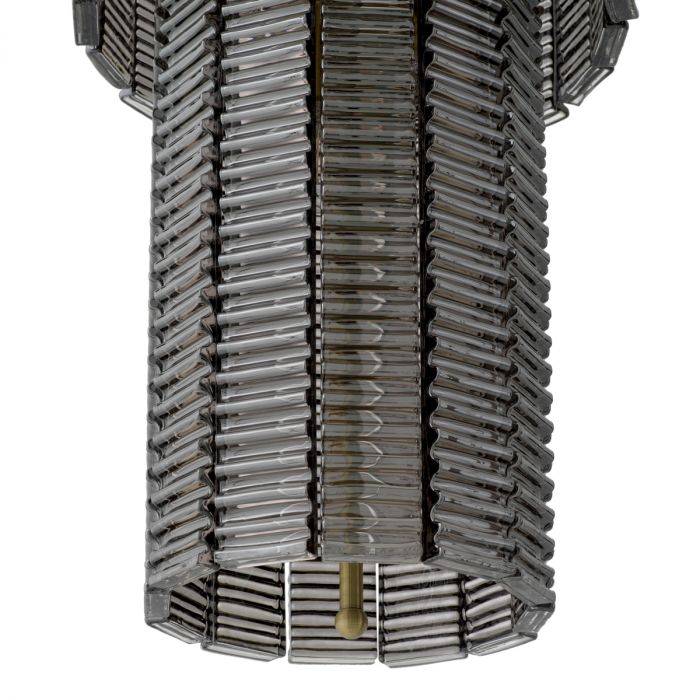 Chandelier Imperial S brushed brass finish smoke glass