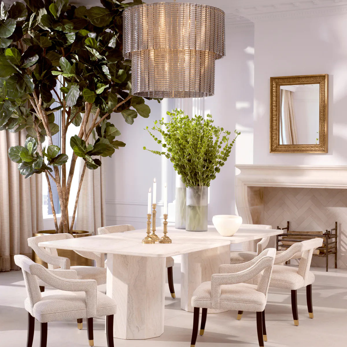 Ridged Glass Chandelier Imperial Double | Eichholtzmh.com