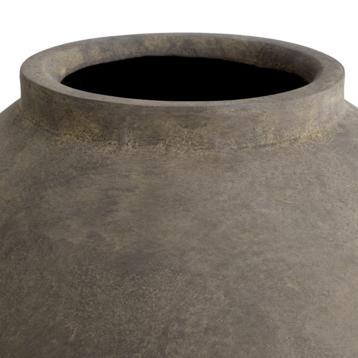 Vase Moon Jar taupe finish M