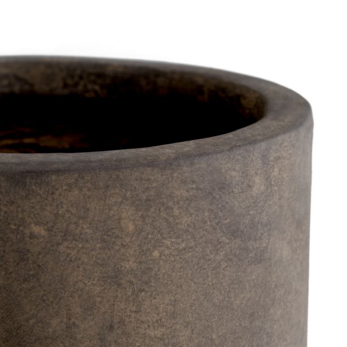 Vase Moon Jar taupe finish S