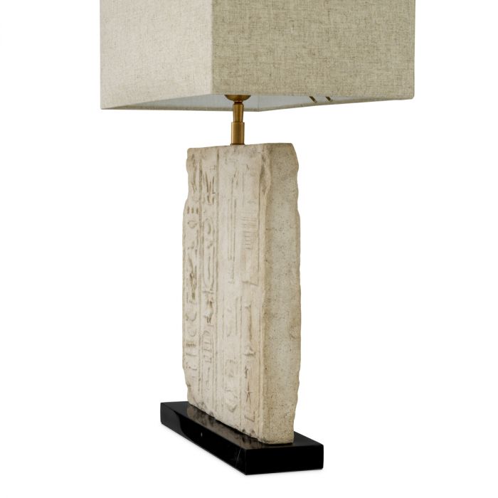 Table Lamp Hathor sandstone finish incl shade