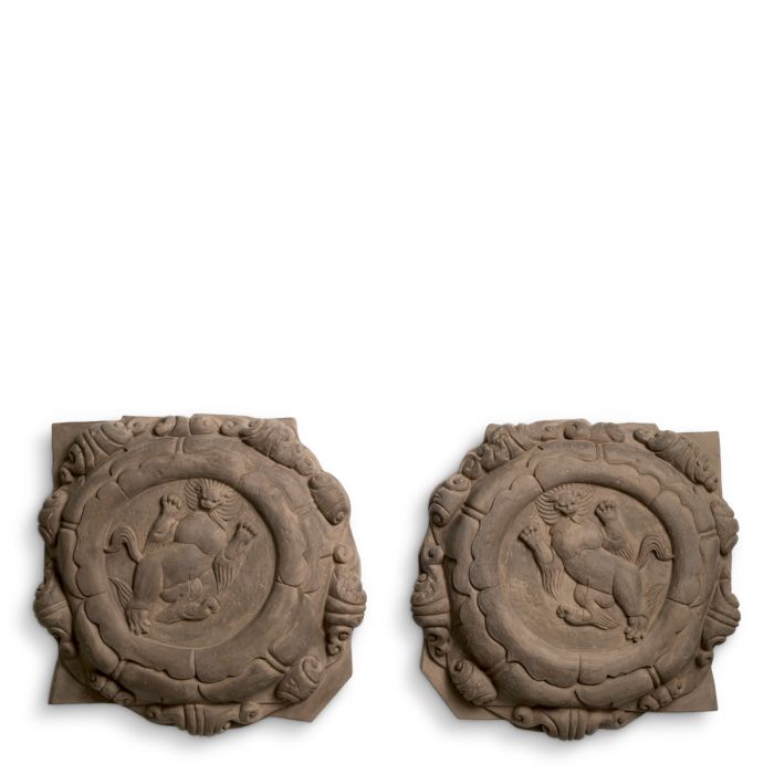 Wall Object Liao sand finish set of 2
