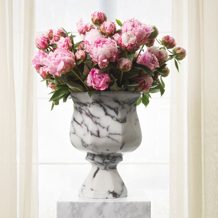 Vase Bennington white marble