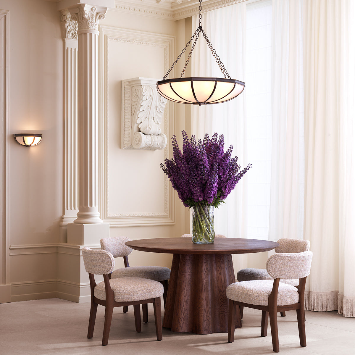 White Glass Chandelier Jenkins | Eichholtzmh.com