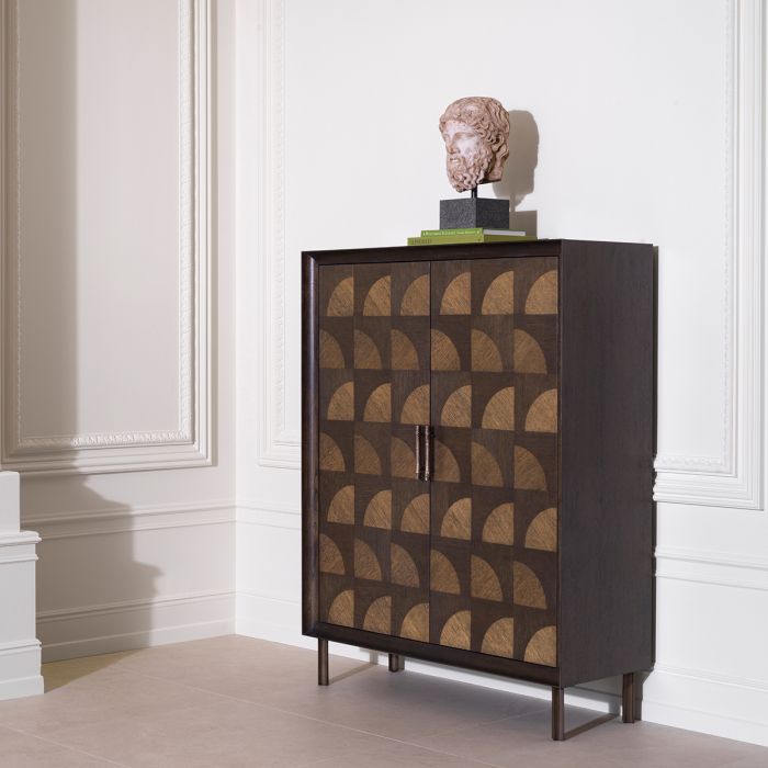 Cabinet Kumo charcoal brown oak veneer