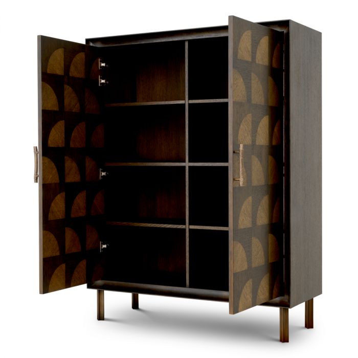 Cabinet Kumo charcoal brown oak veneer