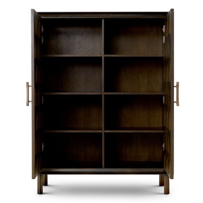 Cabinet Kumo charcoal brown oak veneer