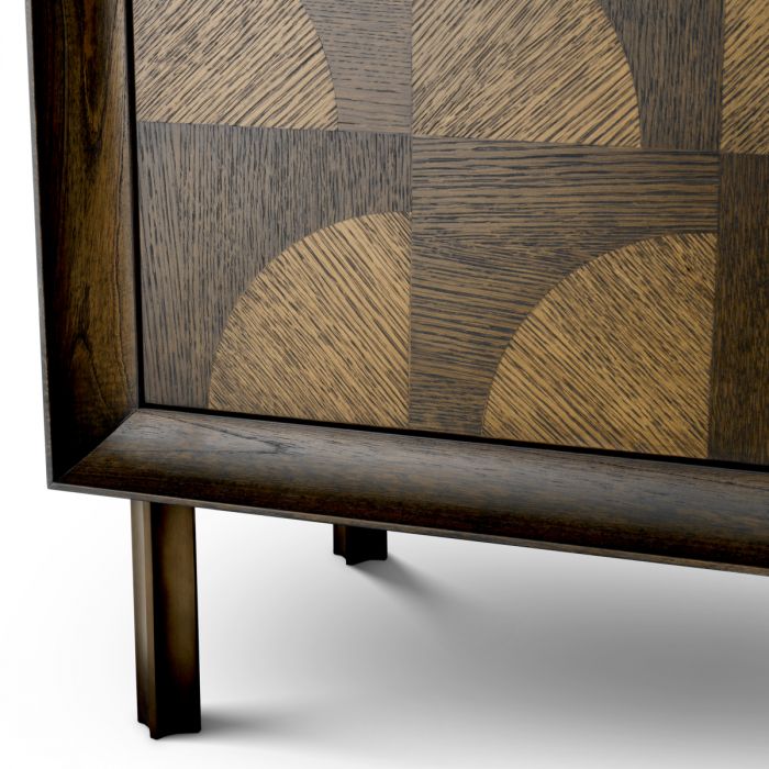 Cabinet Kumo charcoal brown oak veneer
