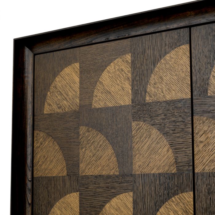 Cabinet Kumo charcoal brown oak veneer