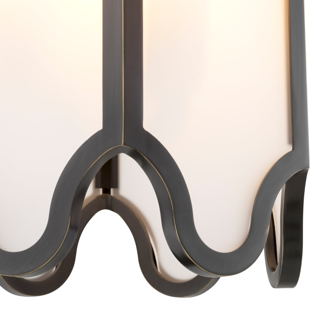 White Glass and Bronze Pendant Rockefeller | Eichholtzmh.com