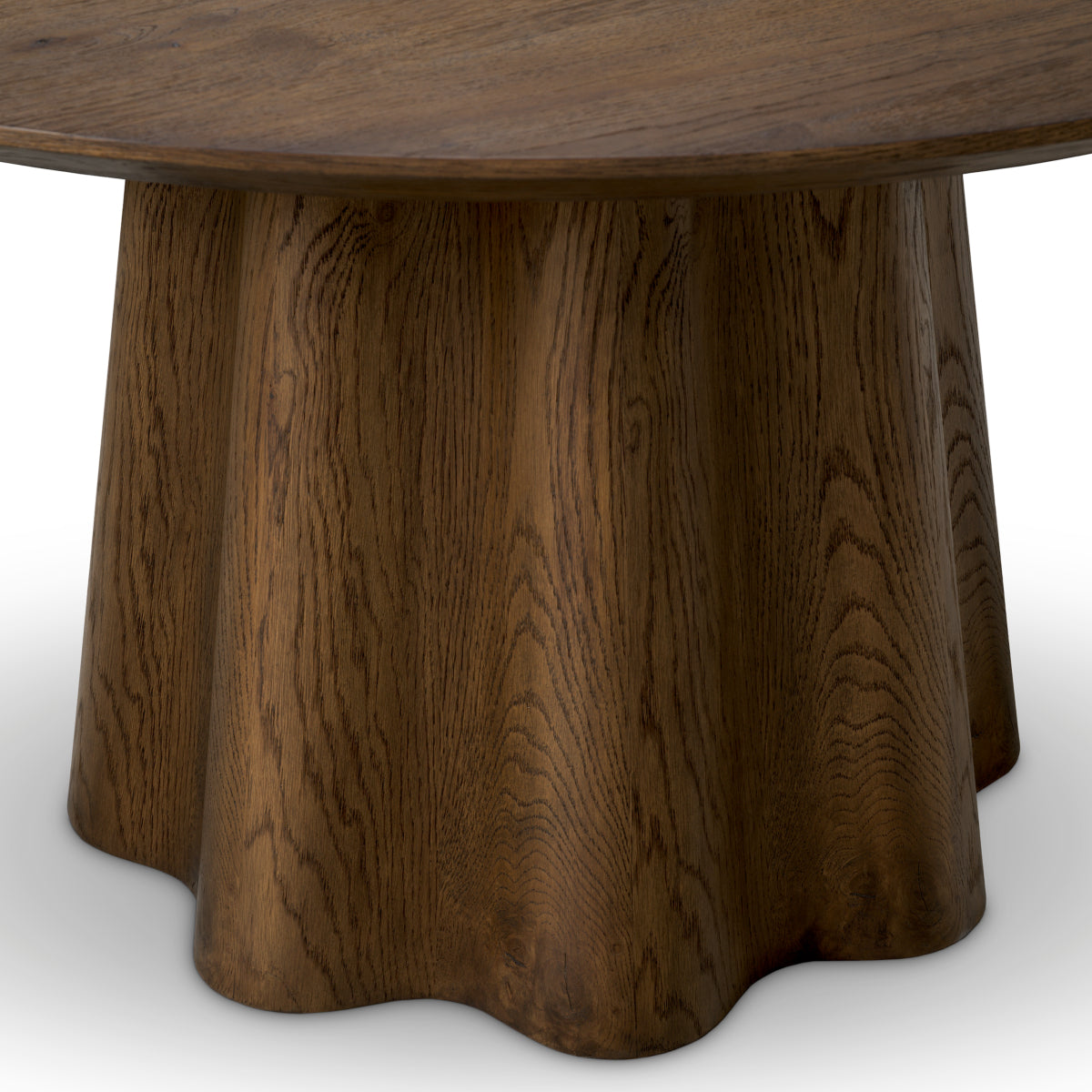 Dark Brown Oak Veneer Dining Table Papyrus
