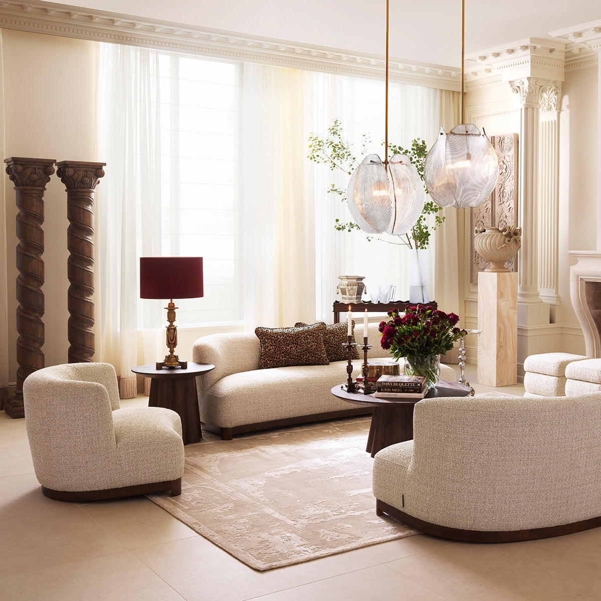 Dark Brown Oak Veneer Side Table Papyrus