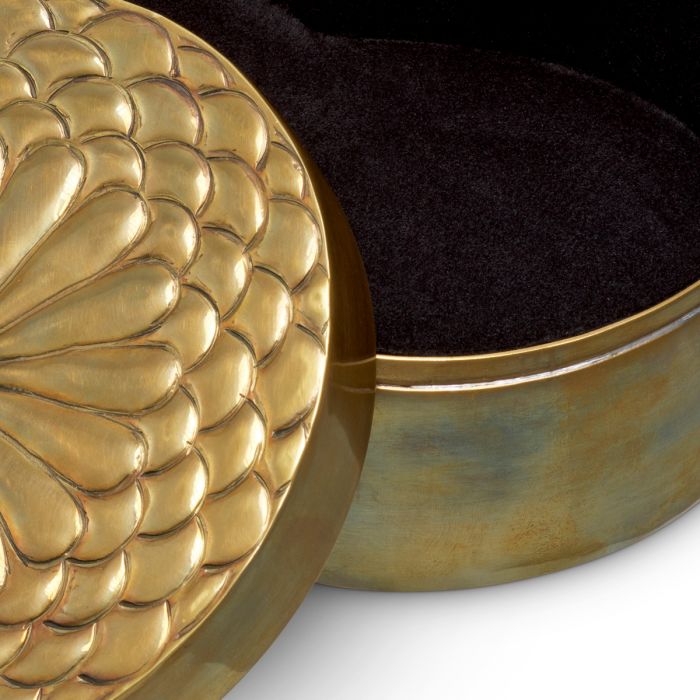 Box Meiji antique brass finish