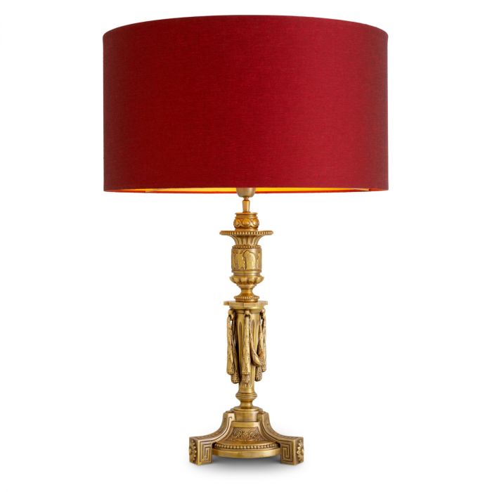 Table Lamp Francis antique gold finish incl shade