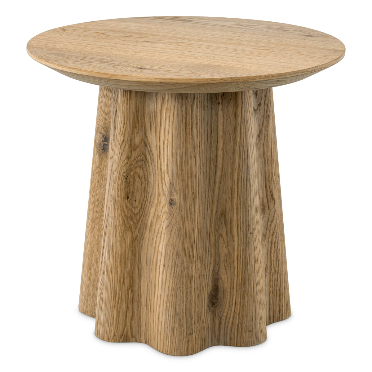 Natural Oak Veneer Side Table Papyrus