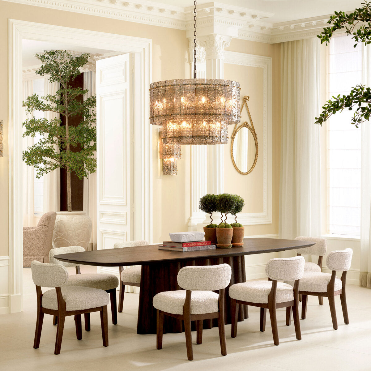 Brown Oak Dining Table Papyrus | Eichholtzmh.com
