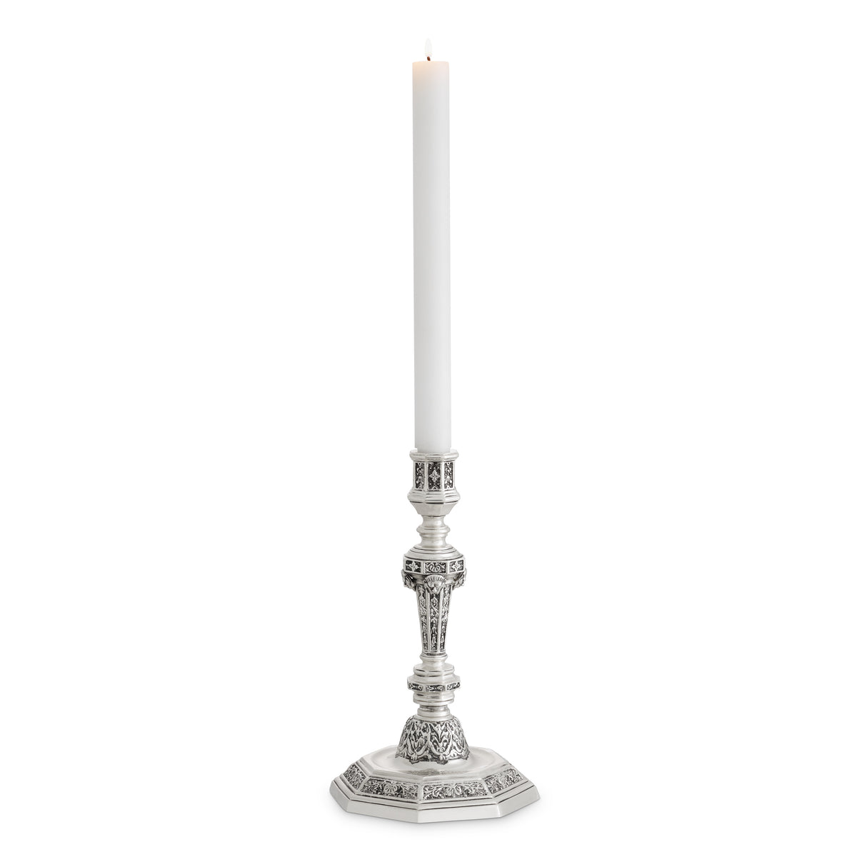 Antique Silver Candle Holder Delavigne | Eichholtzmh.com