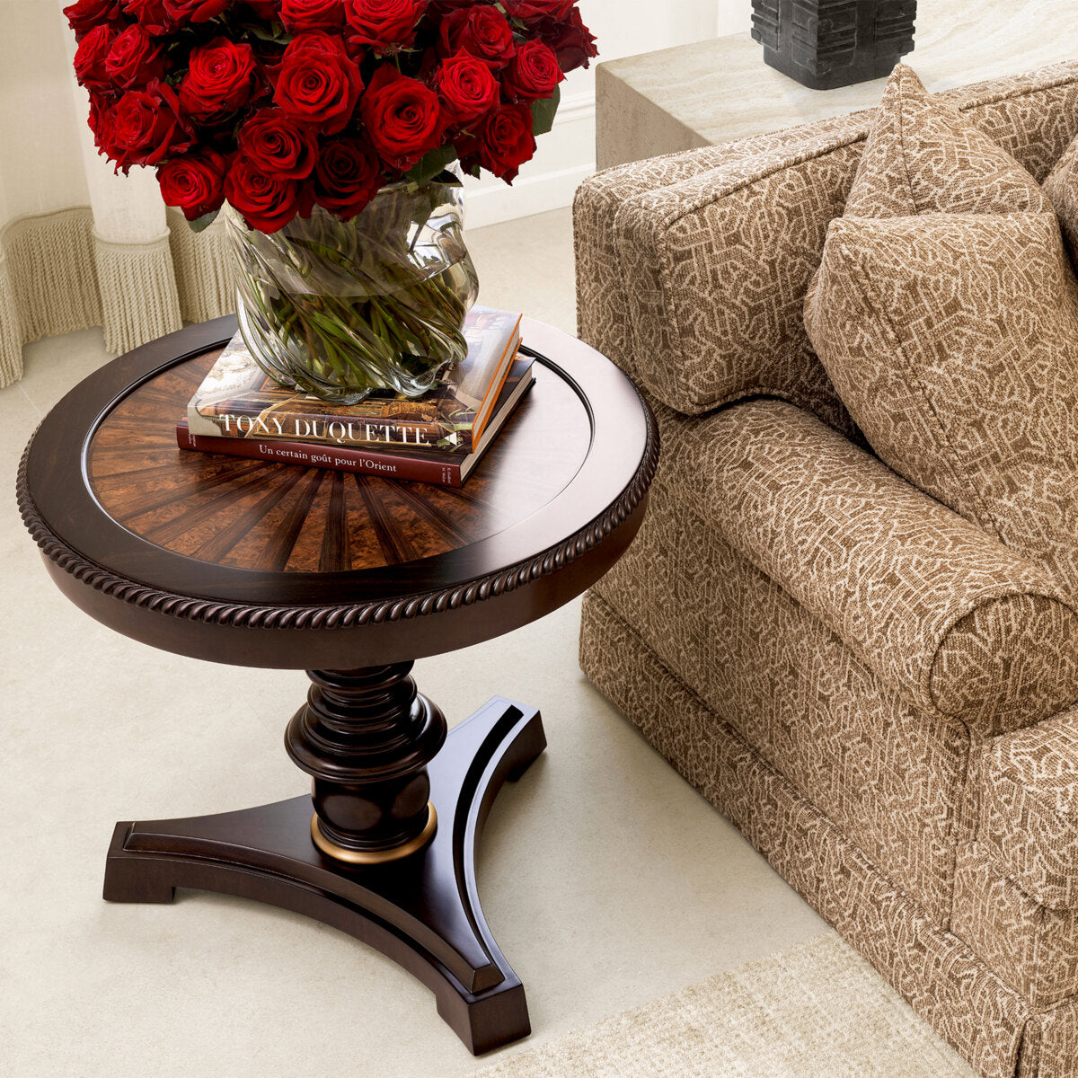 Wooden Pedestal Side Table Edgar | Eichholtzmh.com