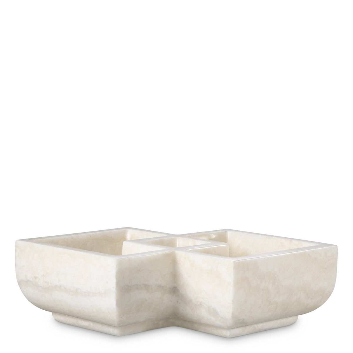White Marble Sectioned Bowl Heber | Eichholtzmh.com