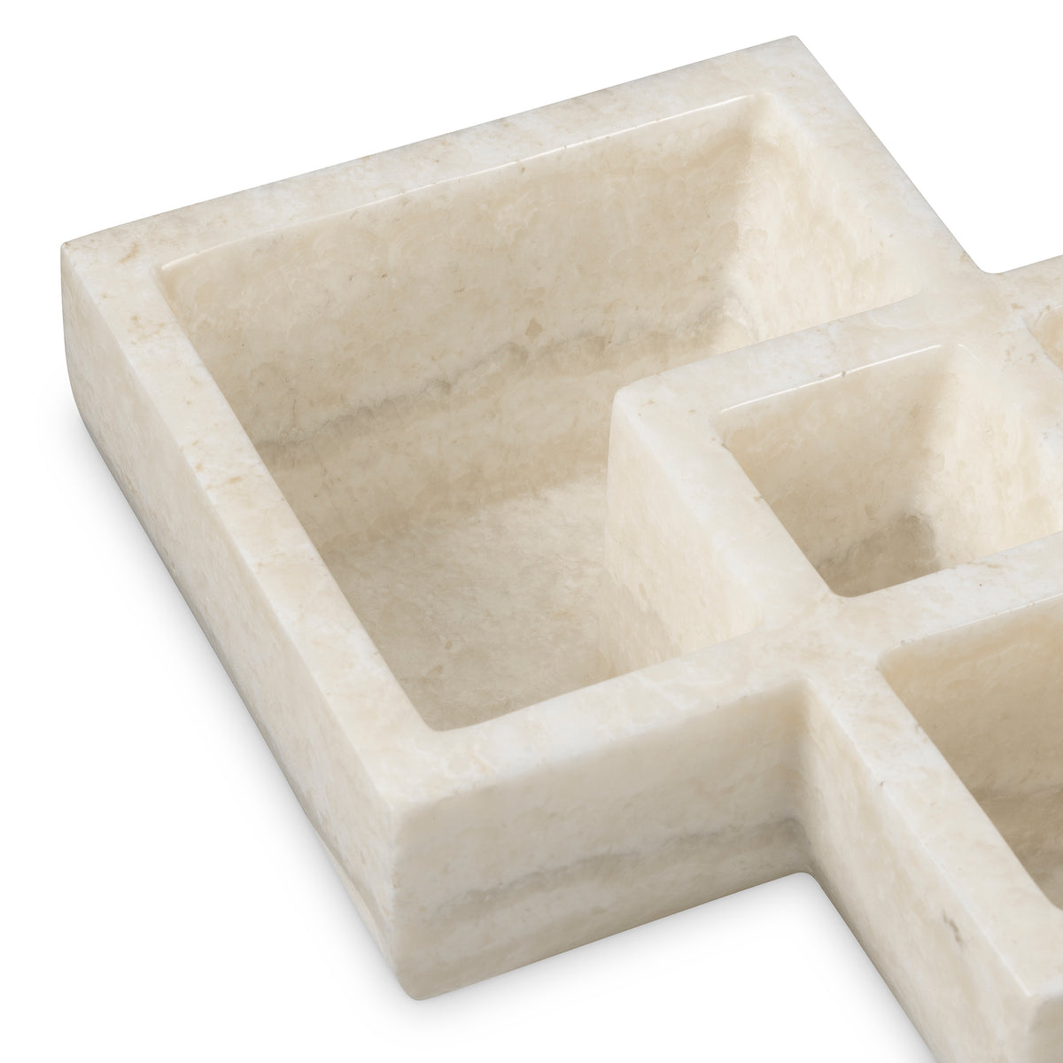White Marble Sectioned Bowl Heber | Eichholtzmh.com