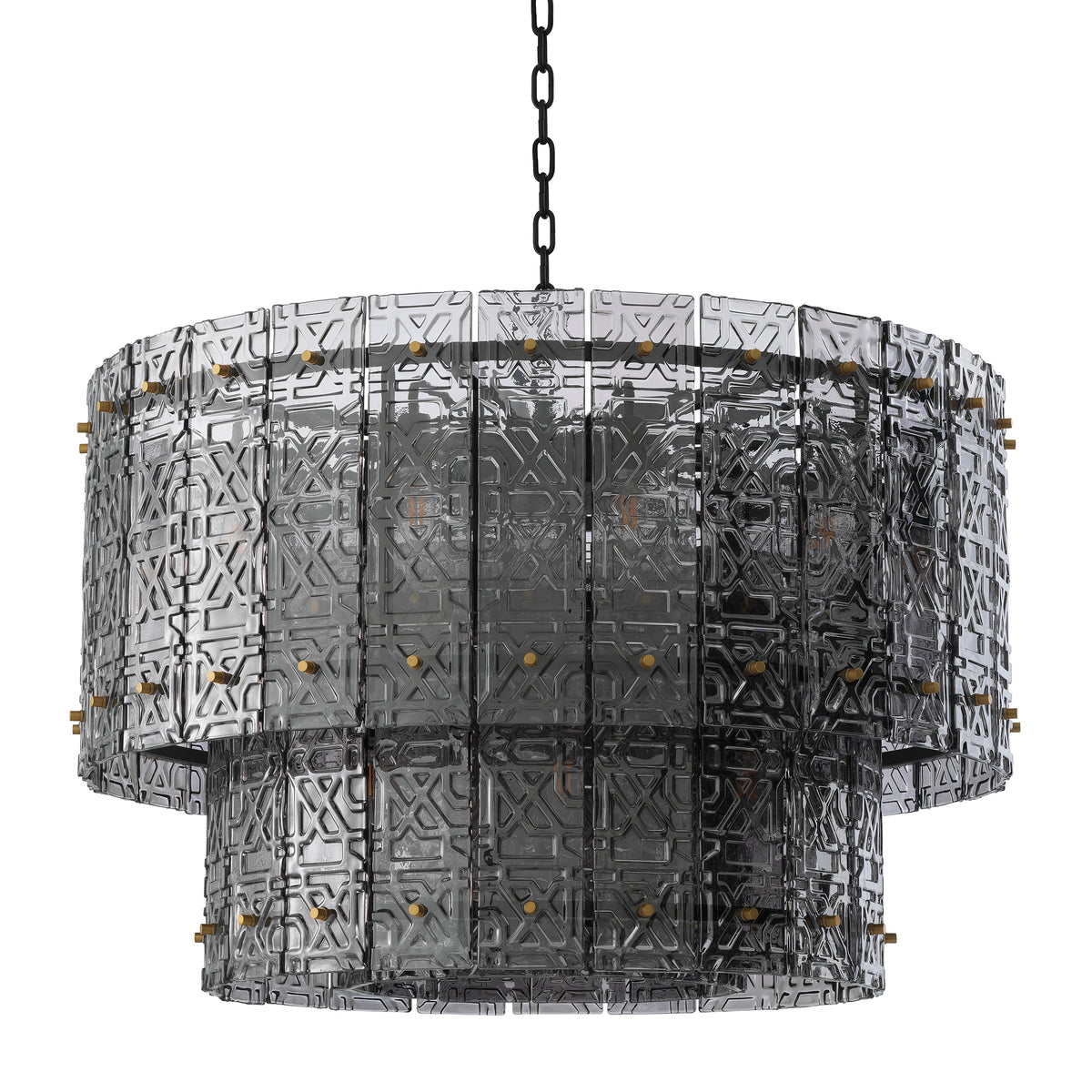 2-Tiered Glass Panel Chandelier Georgette | Eichholtzmh.com