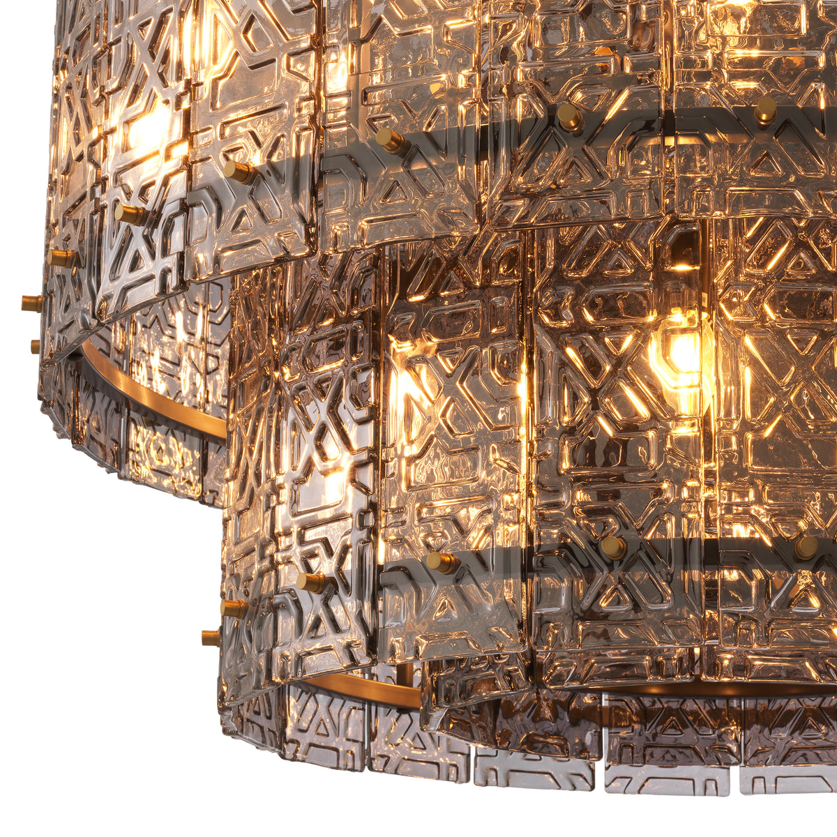 2-Tiered Glass Panel Chandelier Georgette | Eichholtzmh.com
