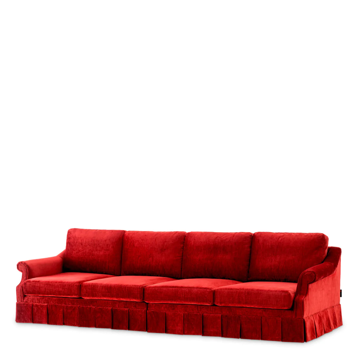 Red Velvet Frilled Sofa Verplanck | Eichholtzmh.com