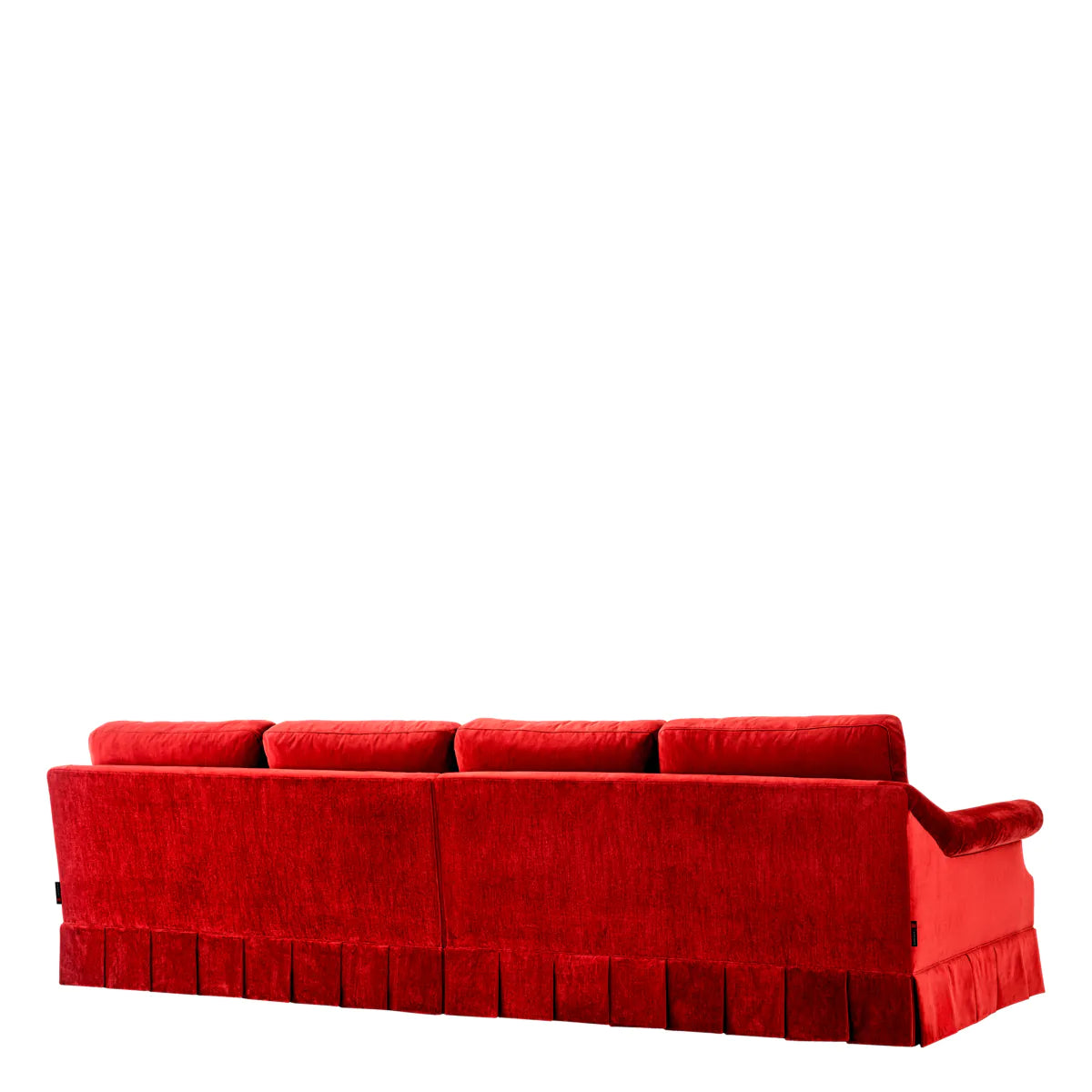 Red Velvet Frilled Sofa Verplanck | Eichholtzmh.com