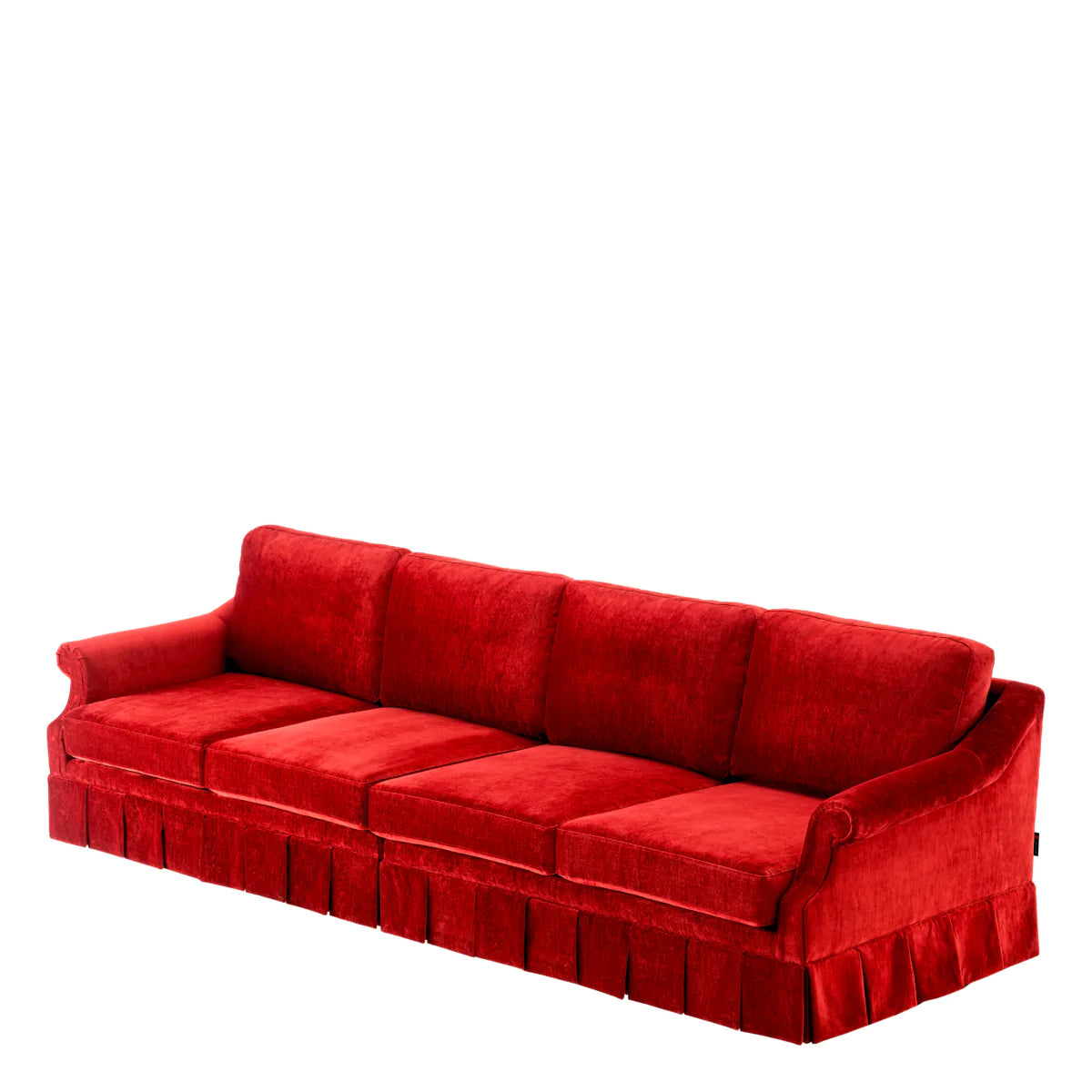 Red Velvet Frilled Sofa Verplanck | Eichholtzmh.com